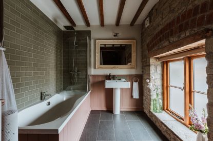 A bathroom at The Mill Courtyard, Herefordshire
