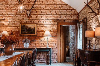 The dining room at The Wainhouse Courtyard, Herefordshire 