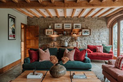 The sitting room at The Wainhouse Courtyard, Herefordshire 