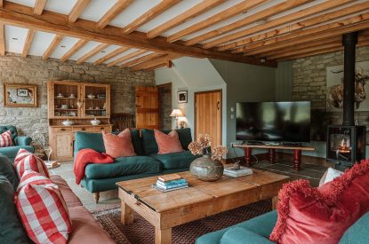 The sitting room at The Wainhouse Courtyard, Herefordshire 
