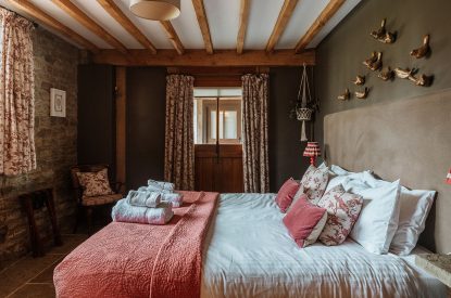A super-king-size bedroom at The Wainhouse Courtyard, Herefordshire 