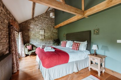 A super-king-size bedroom at The Wainhouse Courtyard, Herefordshire 