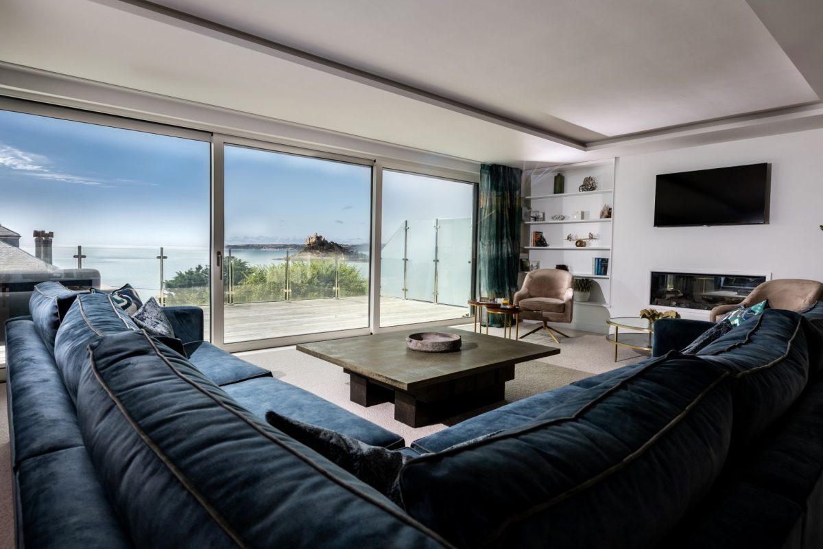 The living room at Mount's Bay House, Cornwall