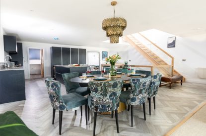 The dining area at Mount's Bay House, Cornwall