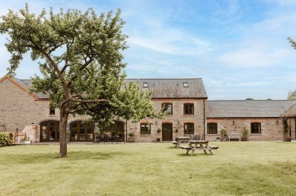 The garden at The Courtyards at Lyonshall, Herefordshire