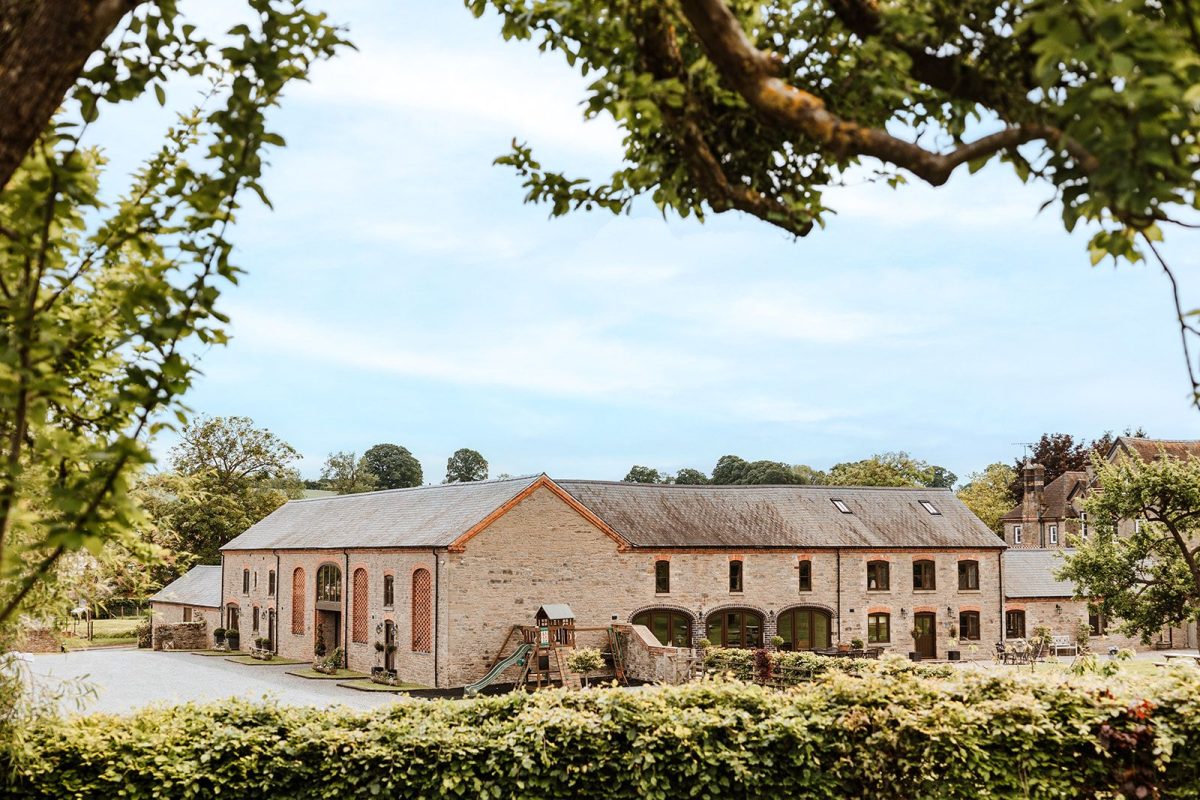 The exterior of The Courtyards at Lyonshall, Herefordshire