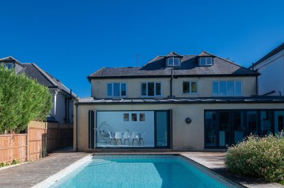 The outdoor swimming pool at Galley House, Hertfordshire