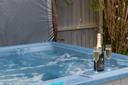 The hot tub at Galley House, Hertfordshire