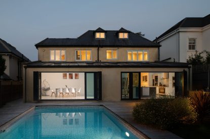 The outdoor swimming pool at Galley House, Hertfordshire